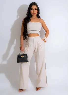 Come With Me Pant Set Nude