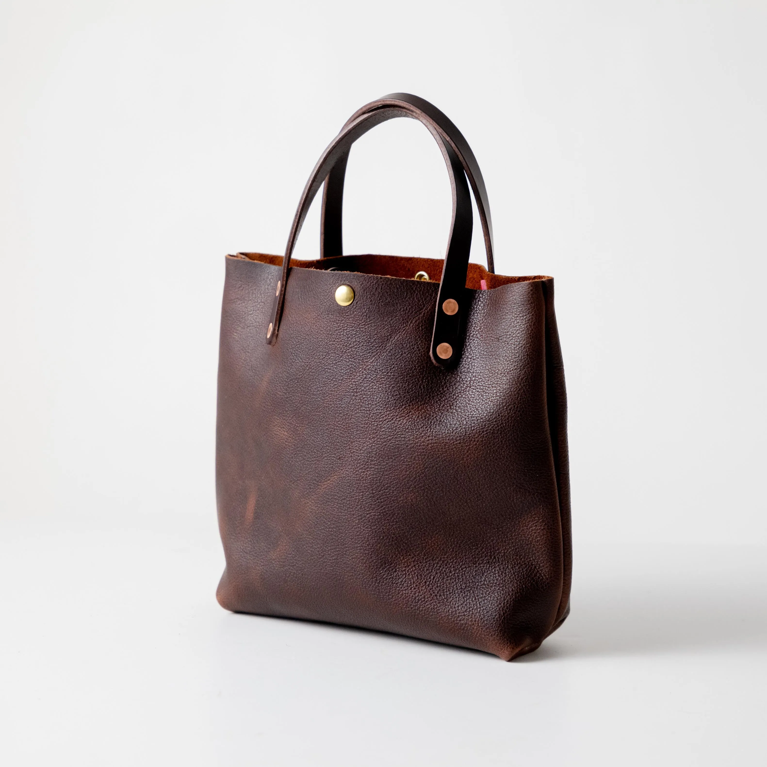 Dark Brown Bulldog Mini Tote