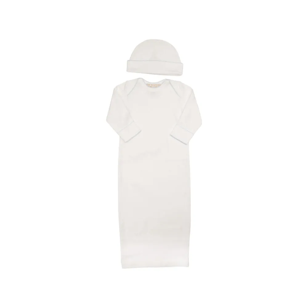 Darling Debut Set (with snaps) - Worth Avenue White with Buckhead Blue