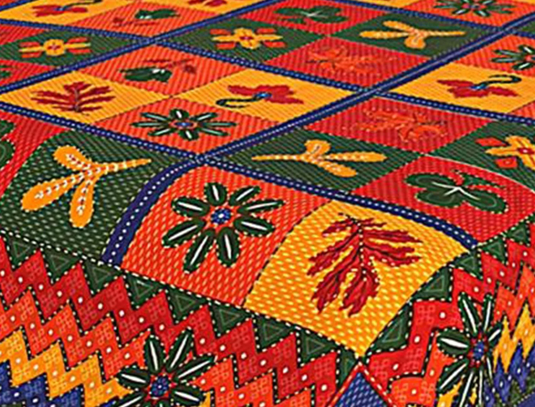 Designer Mart Kantha Work Embroidered Double Bed sheet with two pillow covers