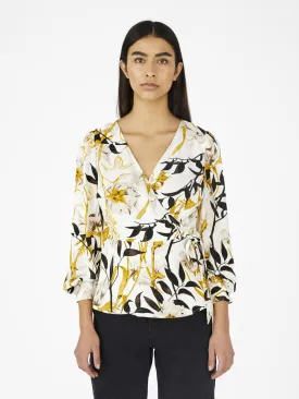 Dina Wrap Top (Cloud Dancer)