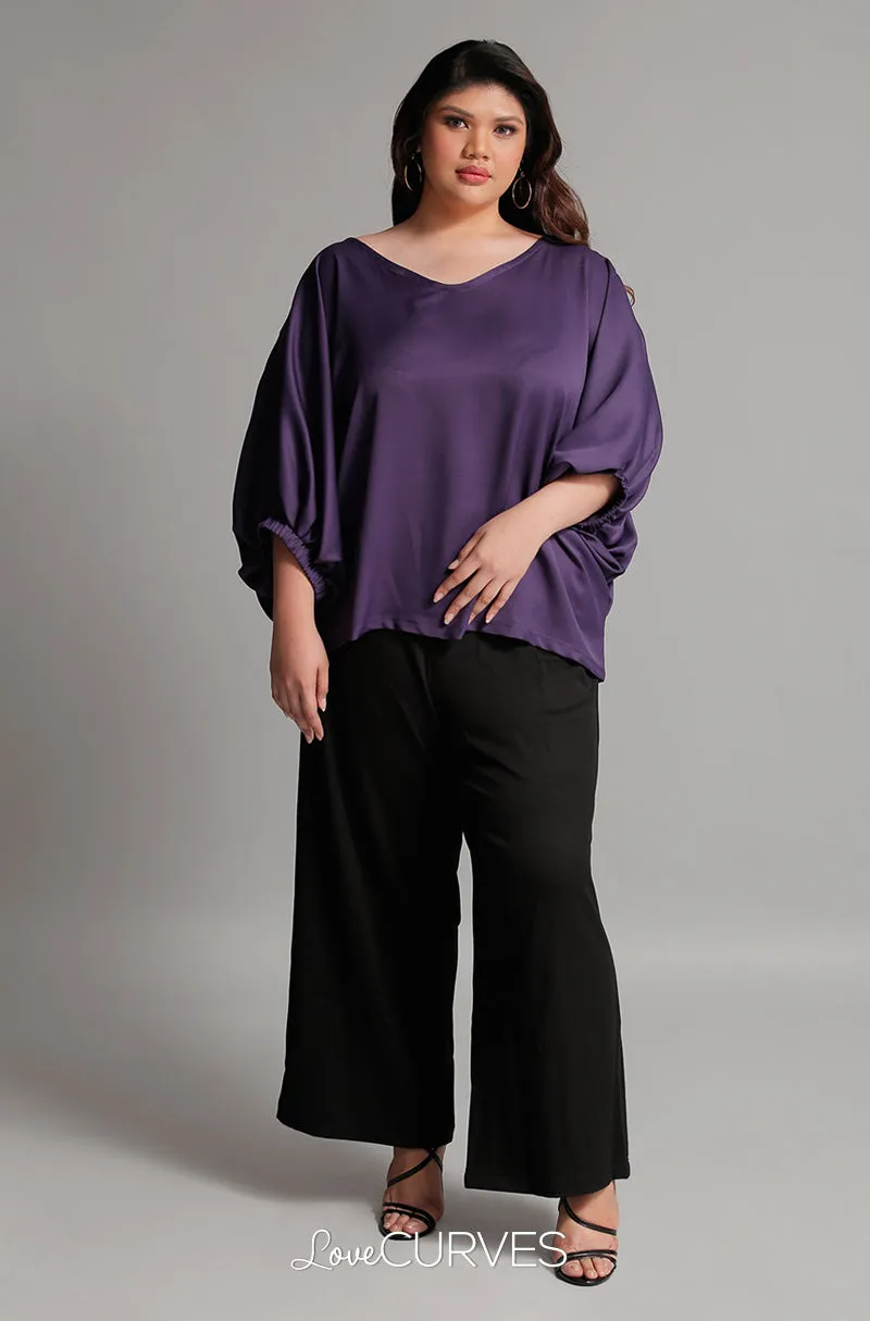 Elastic Cuff Top - Ultraviolet