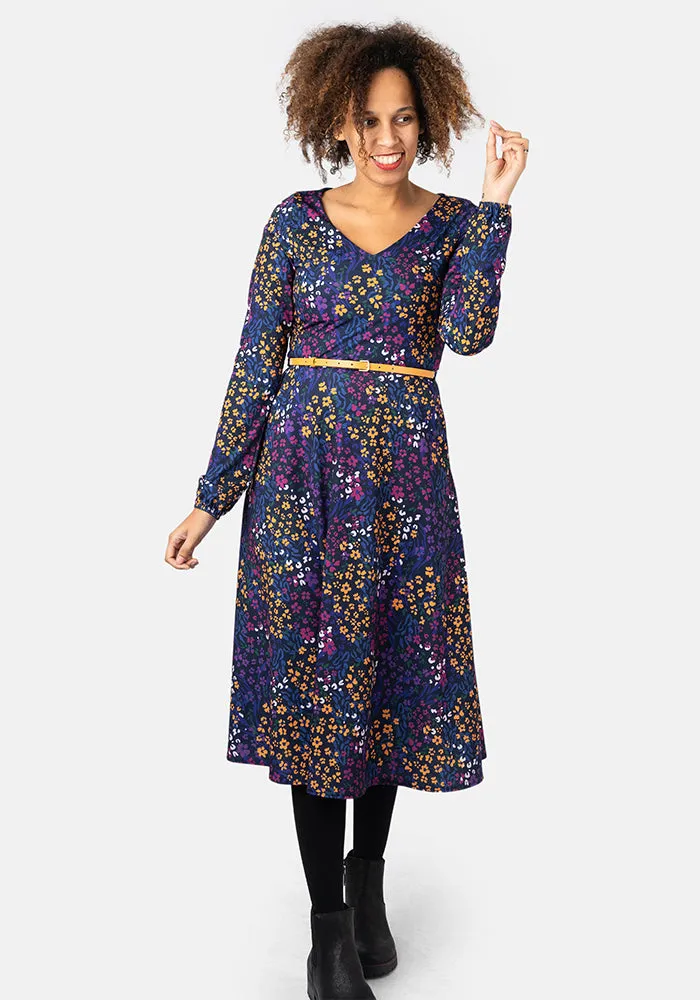 Ellison Animal Ditsy Mix Print Midi Dress