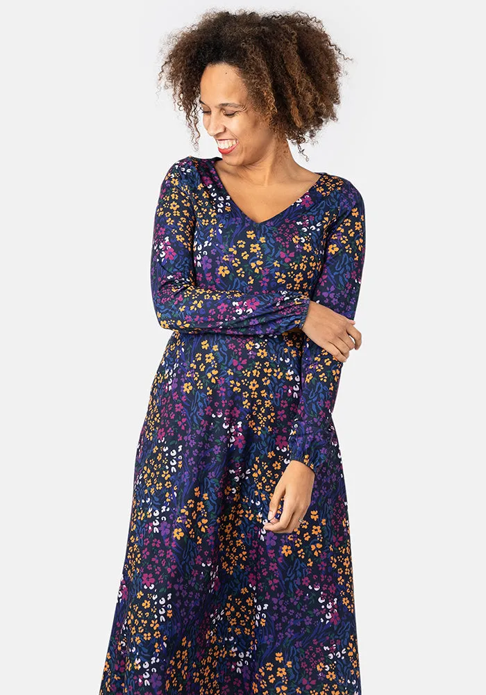 Ellison Animal Ditsy Mix Print Midi Dress