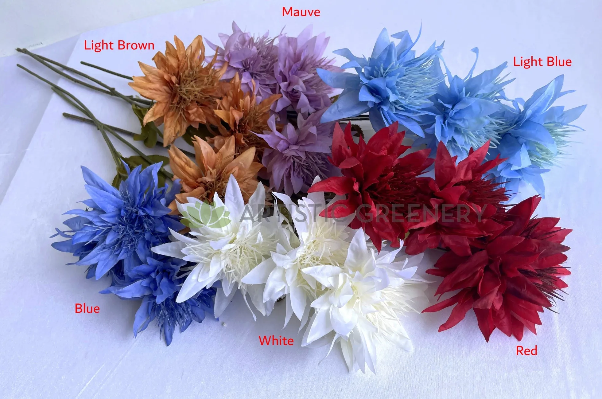 F0403 French Chrysanthemum Spray 67cm 6 Colours