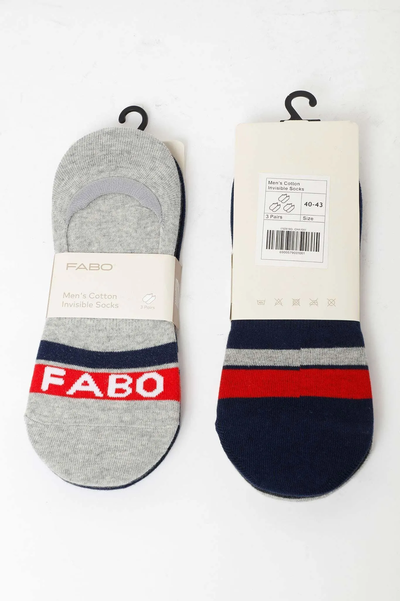 FABO MEN'S INVISIBLE SOCKS 3PAIRS 1061