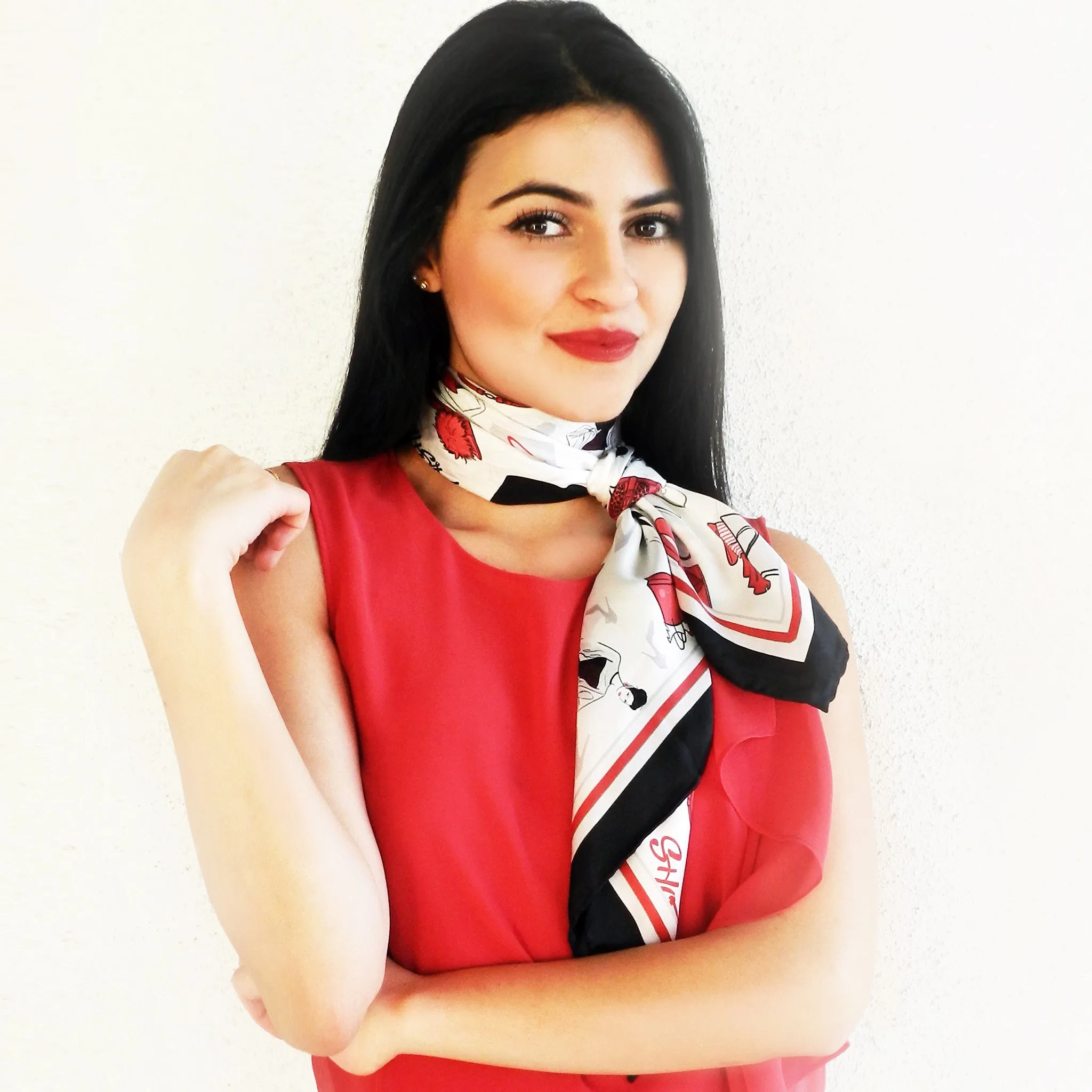 Fashionista Square Silk Scarf