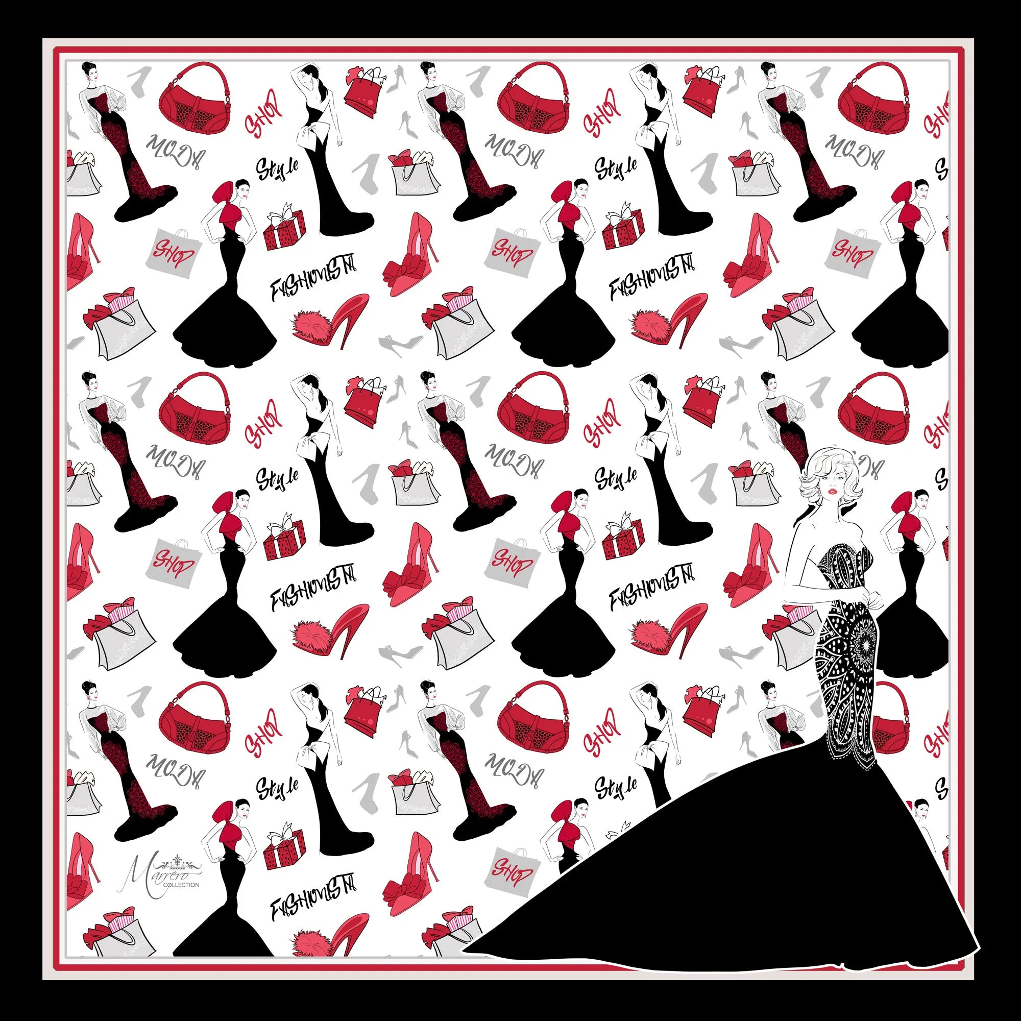 Fashionista Square Silk Scarf
