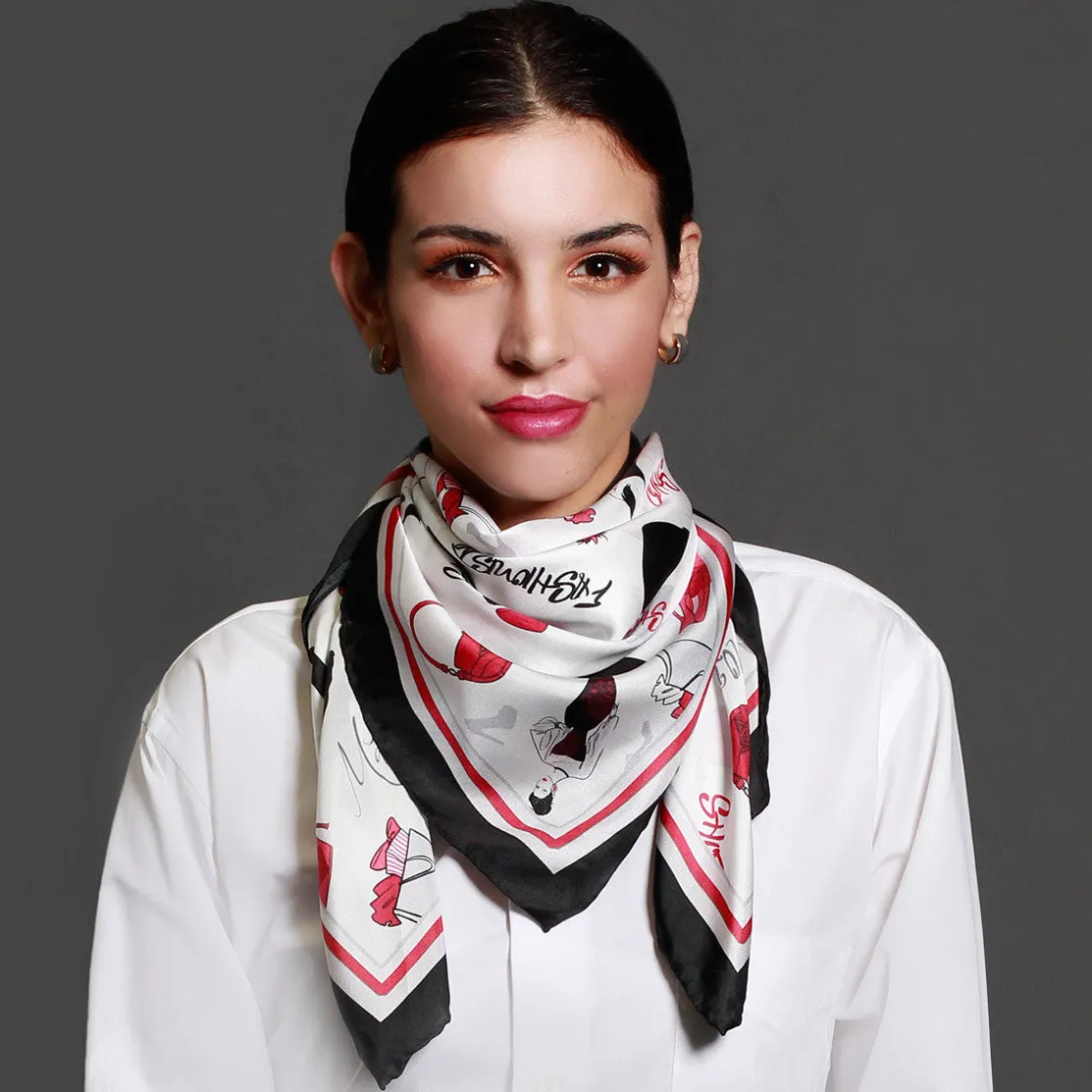 Fashionista Square Silk Scarf