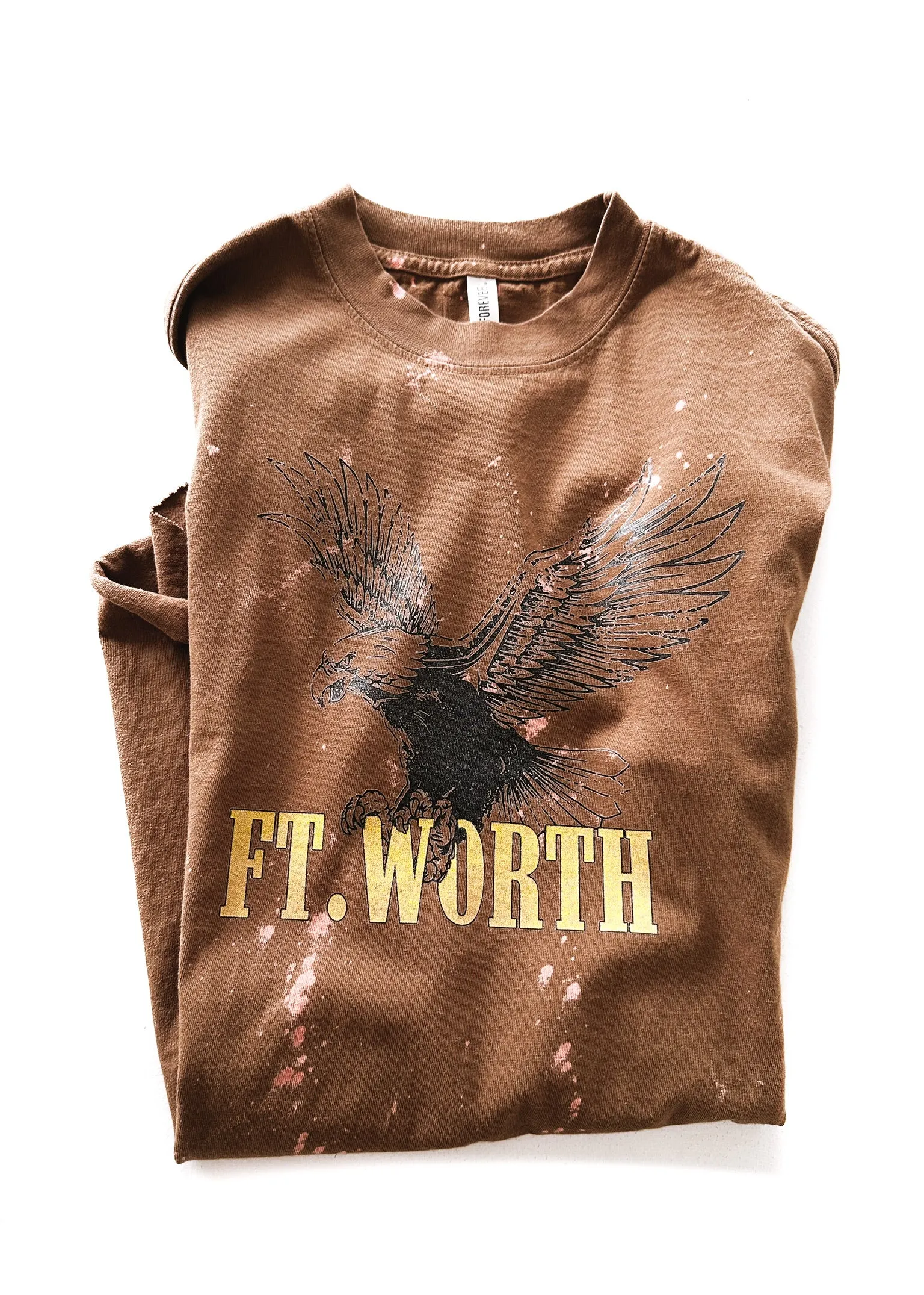 FINAL SALE: FT. WORTH BLEACHED OUT SIDE SLIT TEE