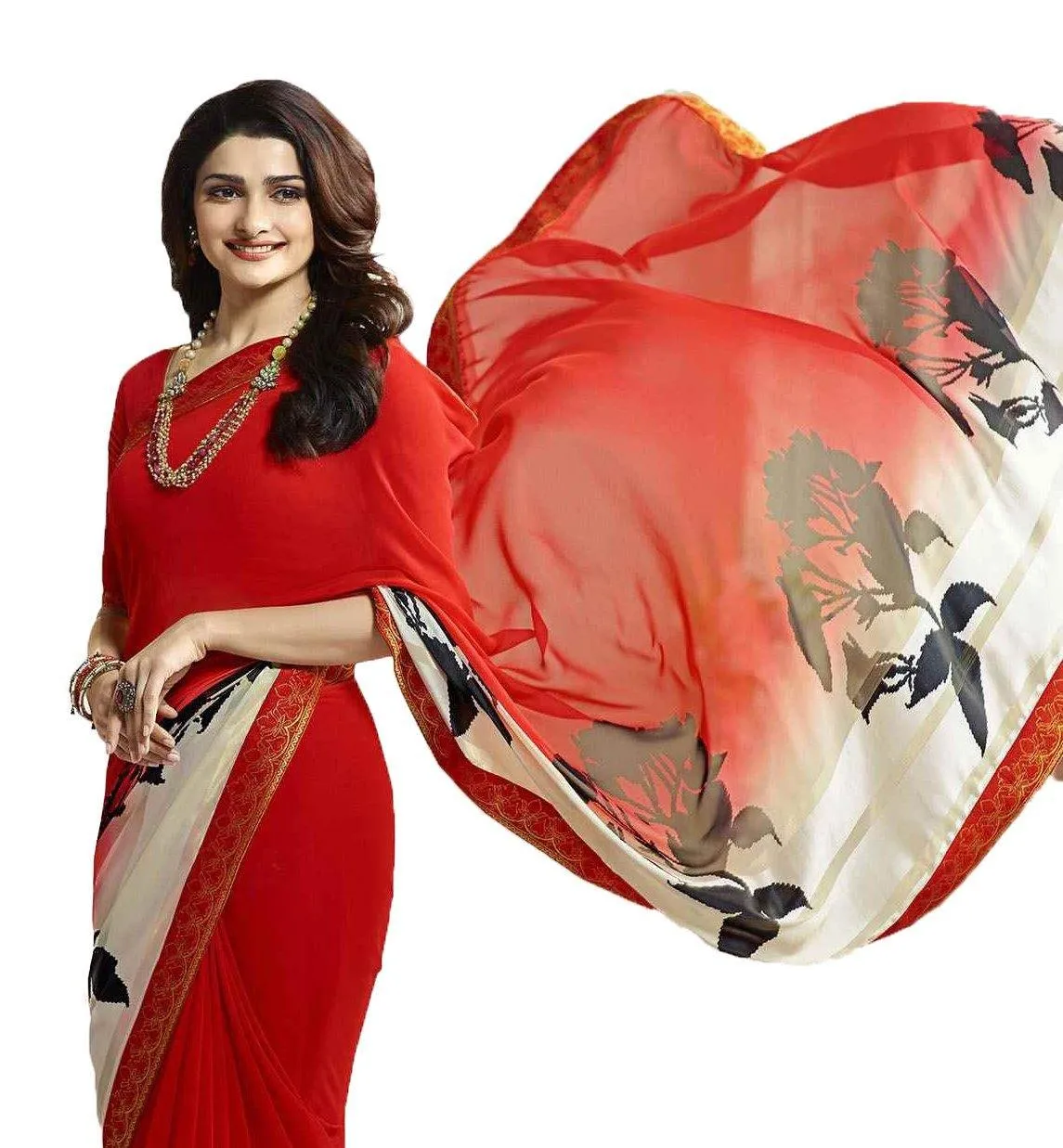 Floral Printed Georgette Saree