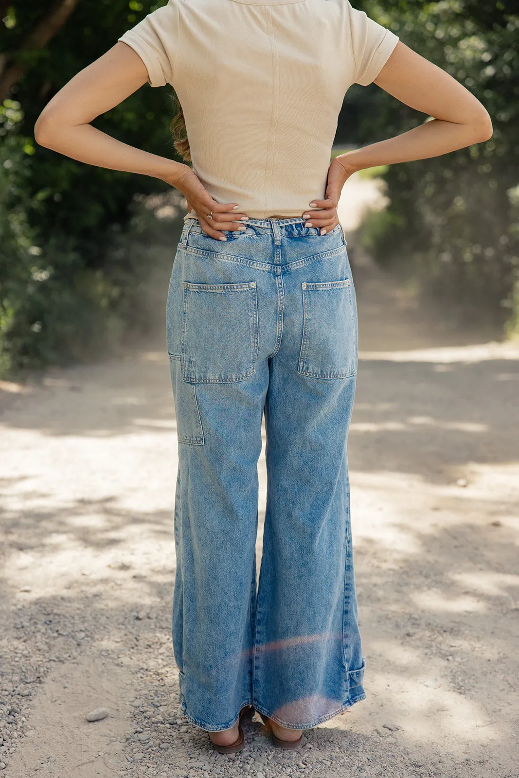 Free People CRVY Outlaw Wide Leg Jeans