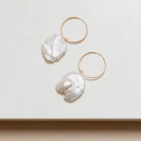 Freshwater Pearl Hoop Earrings