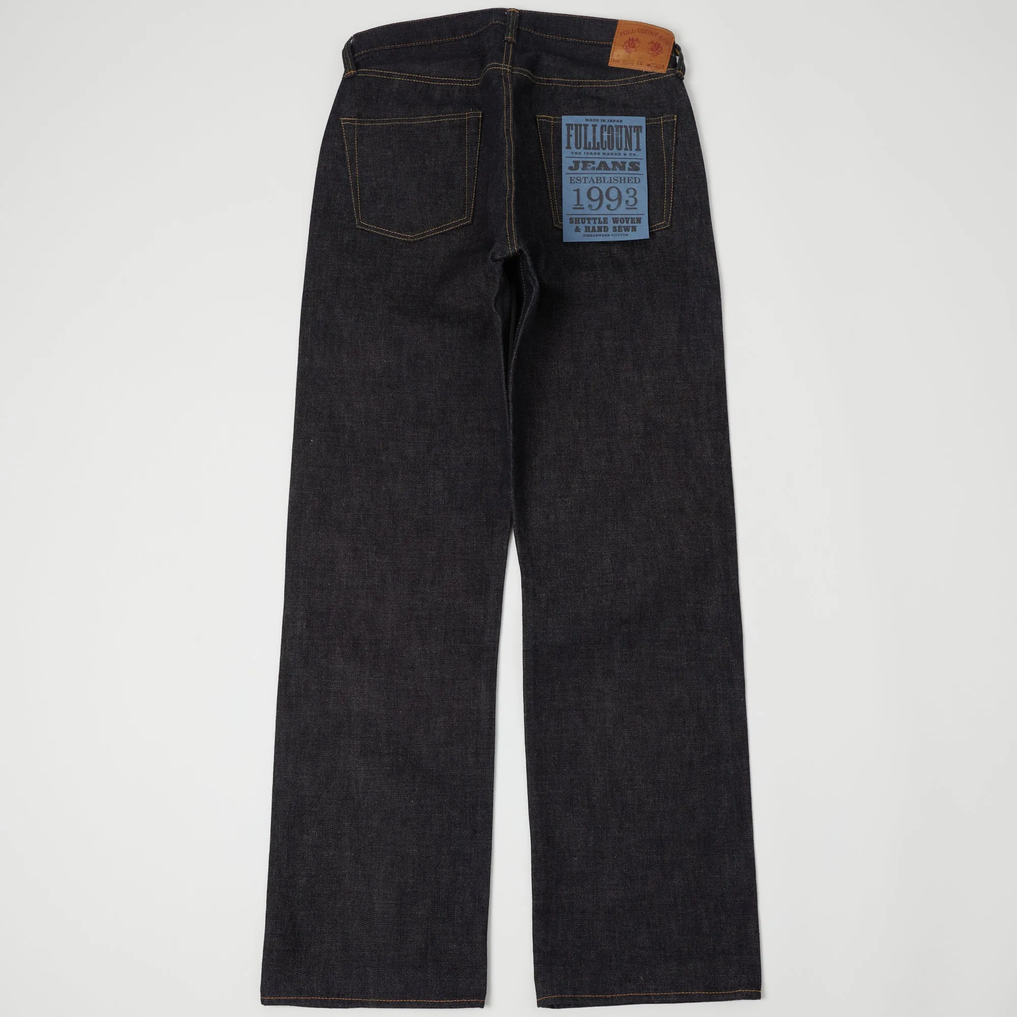 Full Count 0105XX 15.5oz 'Plain Pocket' Wide Straight Jean - Raw
