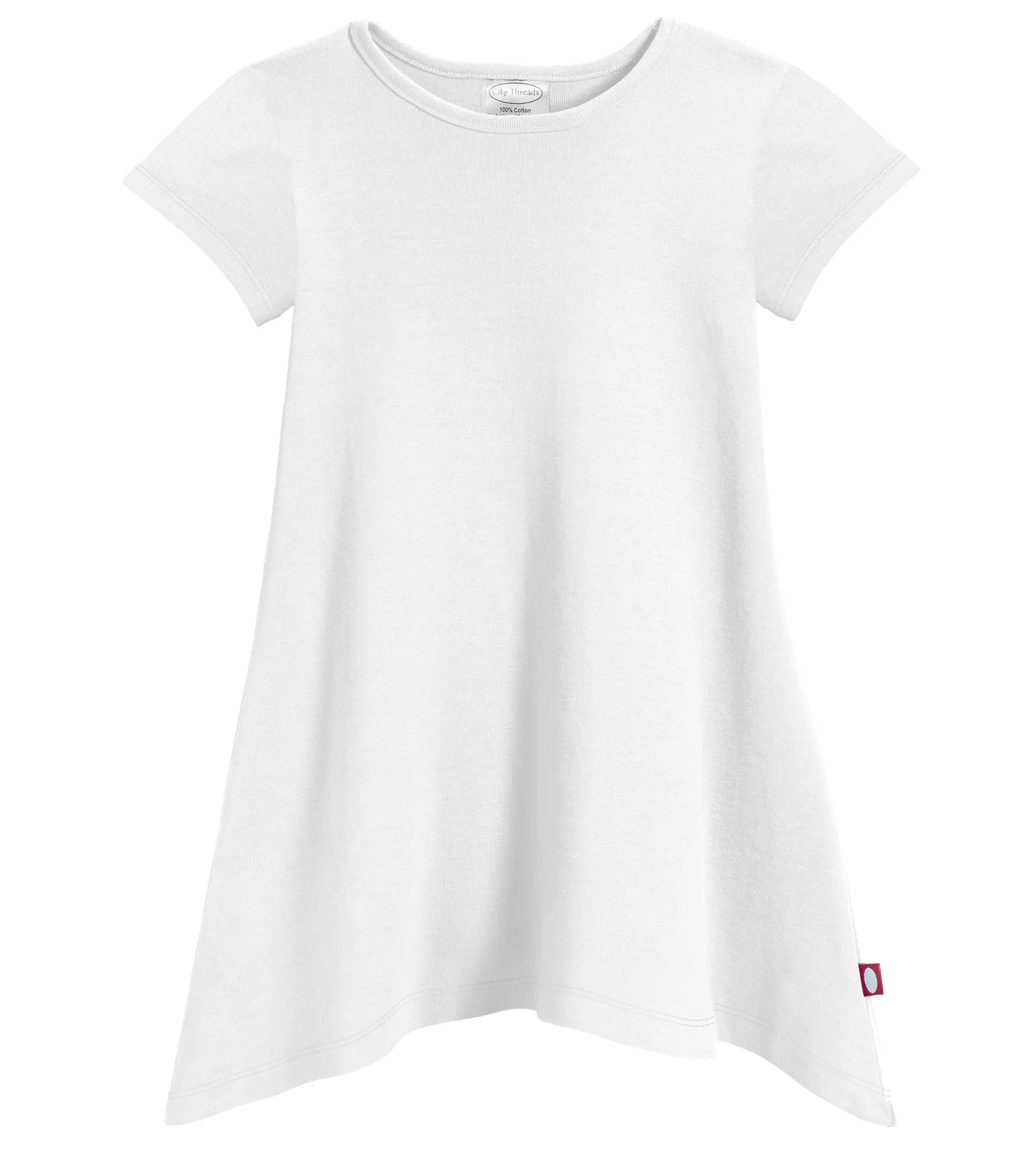 Girls Soft Cotton Jersey Short Sleeve Shark Bite Tunic
