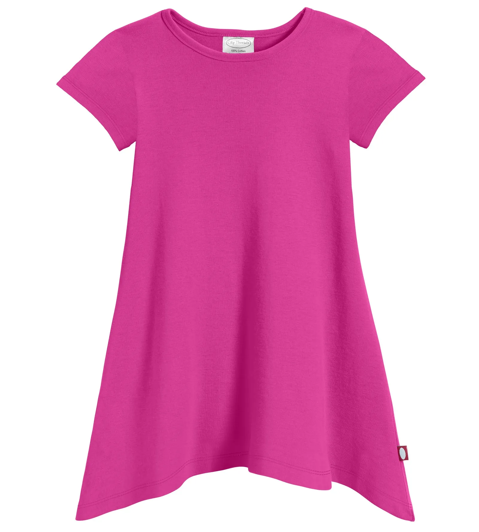 Girls Soft Cotton Jersey Short Sleeve Shark Bite Tunic
