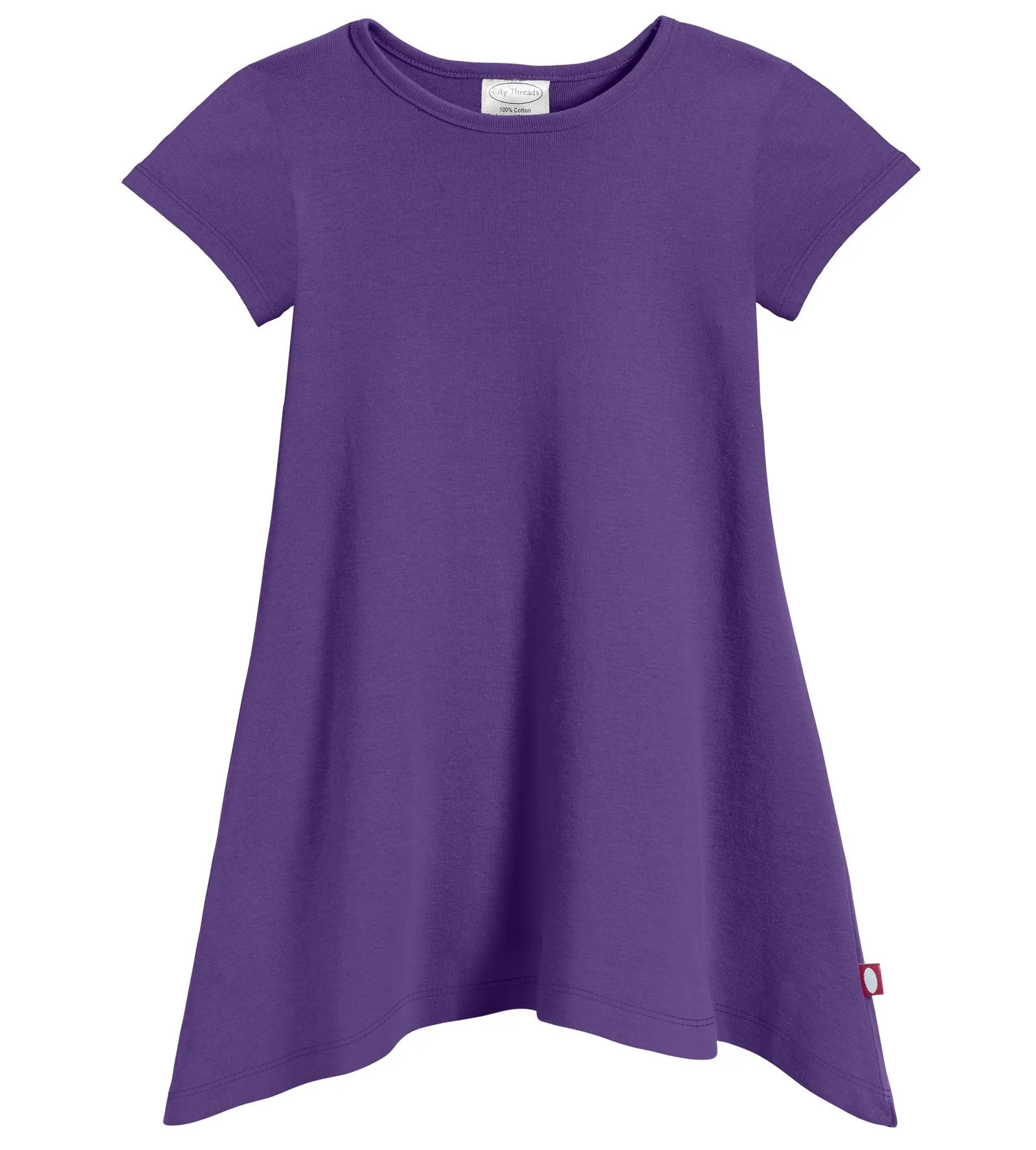 Girls Soft Cotton Jersey Short Sleeve Shark Bite Tunic
