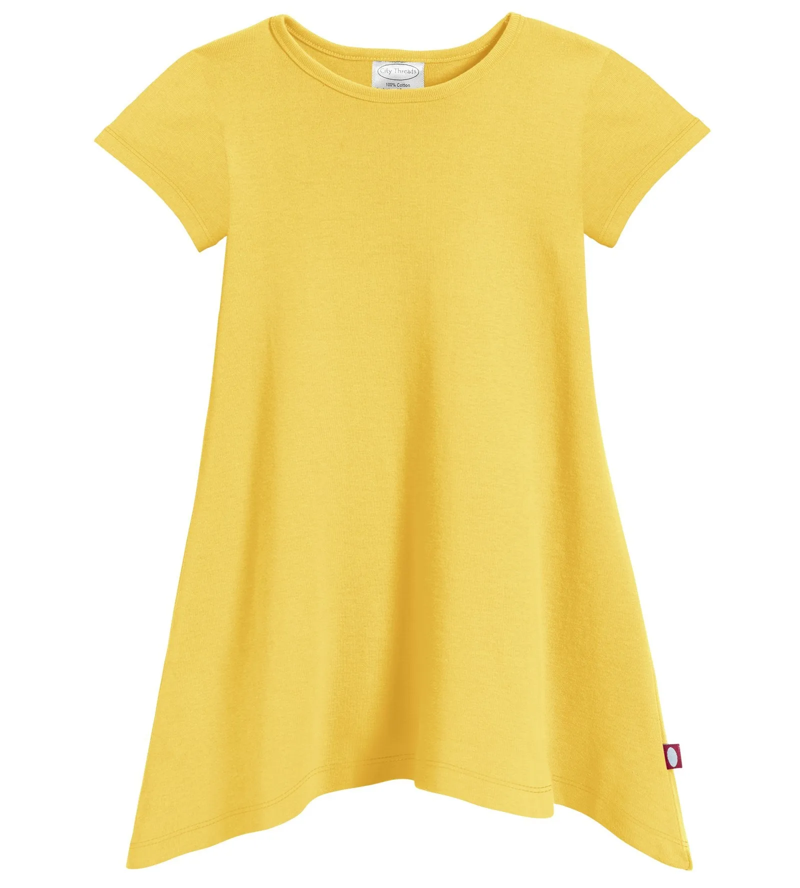 Girls Soft Cotton Jersey Short Sleeve Shark Bite Tunic