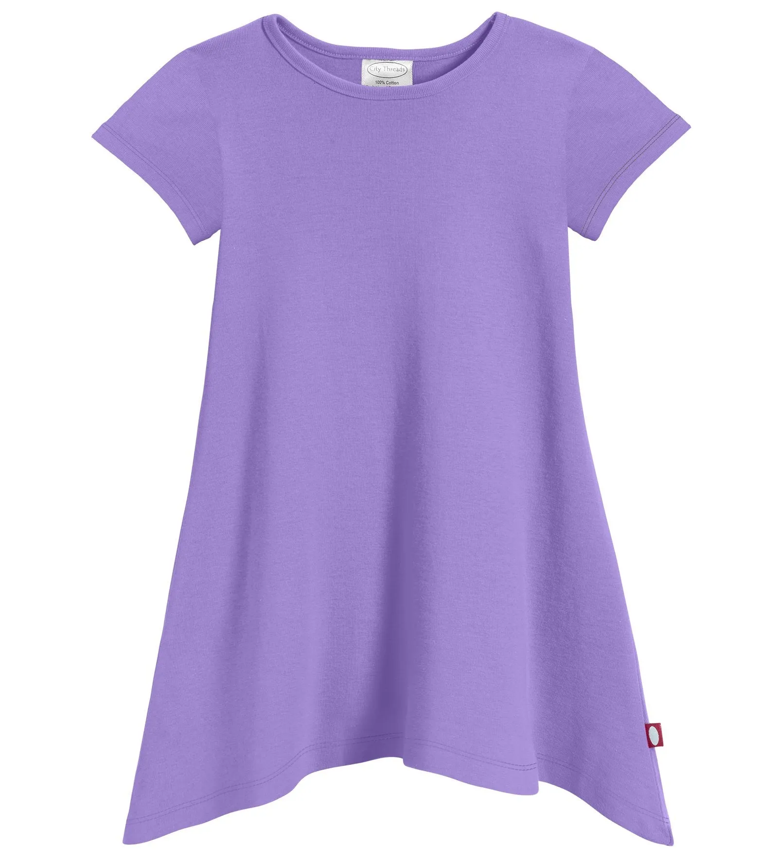 Girls Soft Cotton Jersey Short Sleeve Shark Bite Tunic