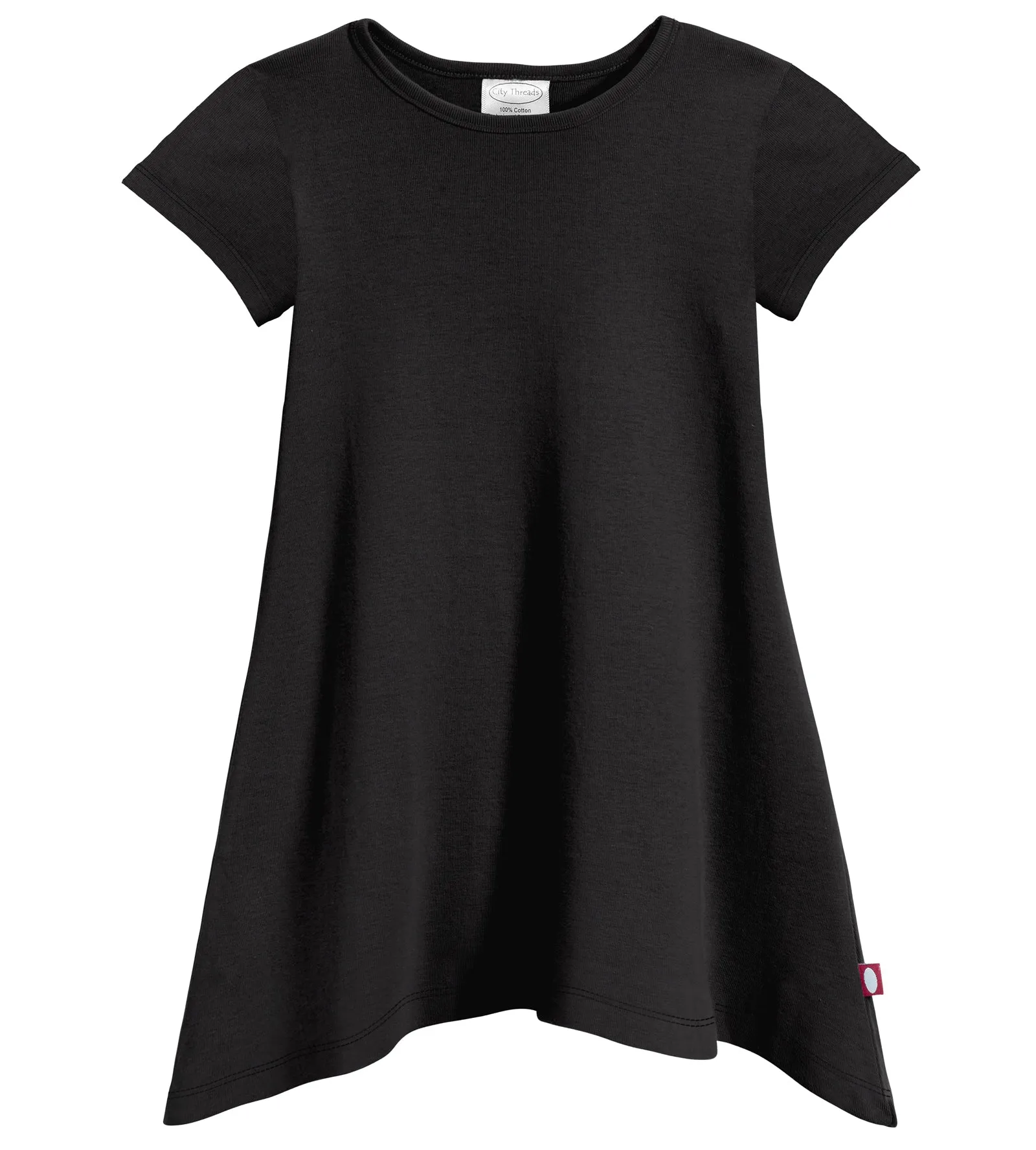 Girls Soft Cotton Jersey Short Sleeve Shark Bite Tunic
