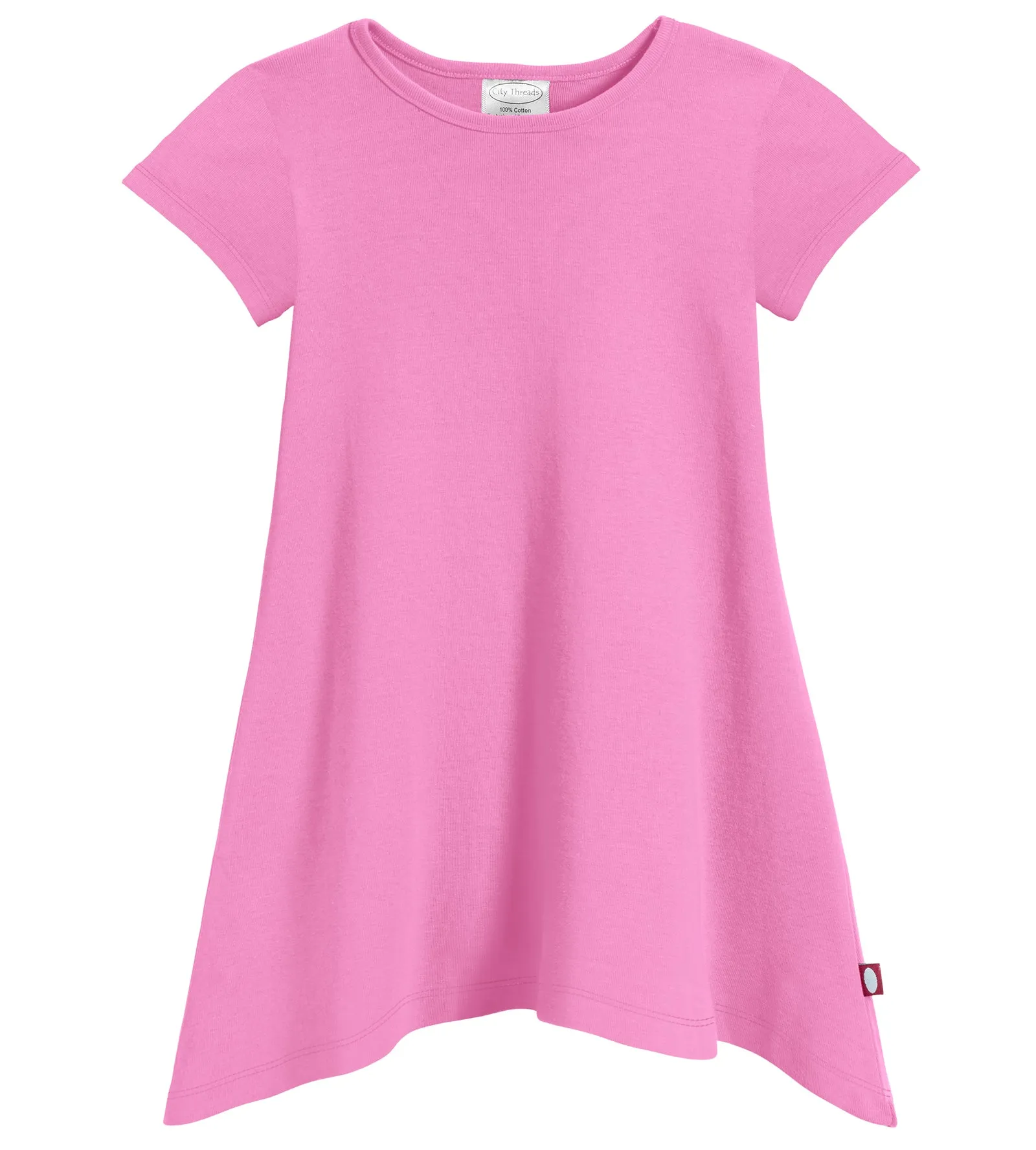 Girls Soft Cotton Jersey Short Sleeve Shark Bite Tunic