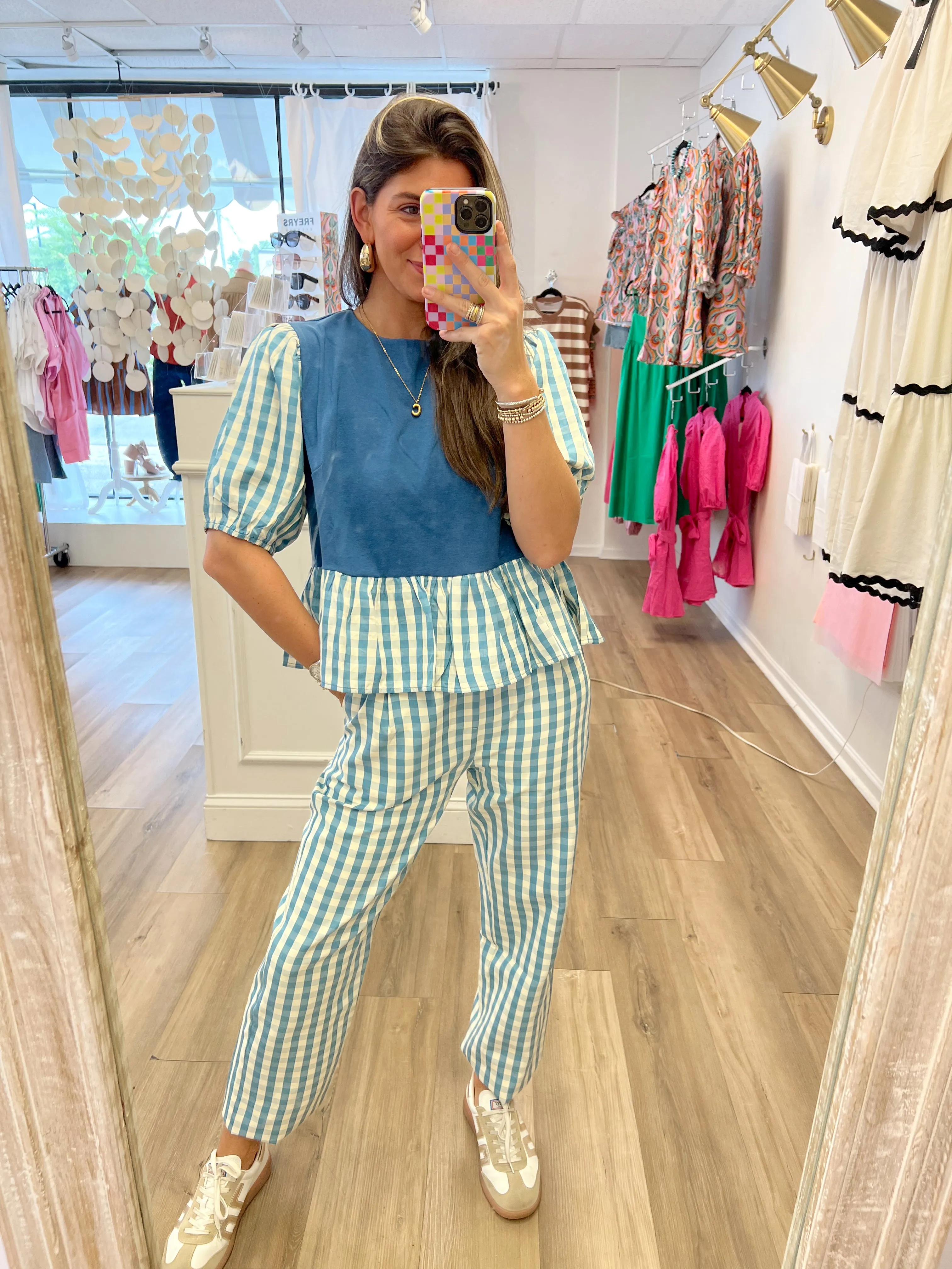 Go For It Gingham Trouser