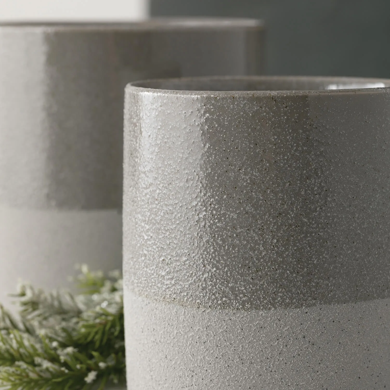 Gray Two-Tone Pots - Set of 2