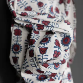 Indian Cotton / Hand Block Print / Pompon