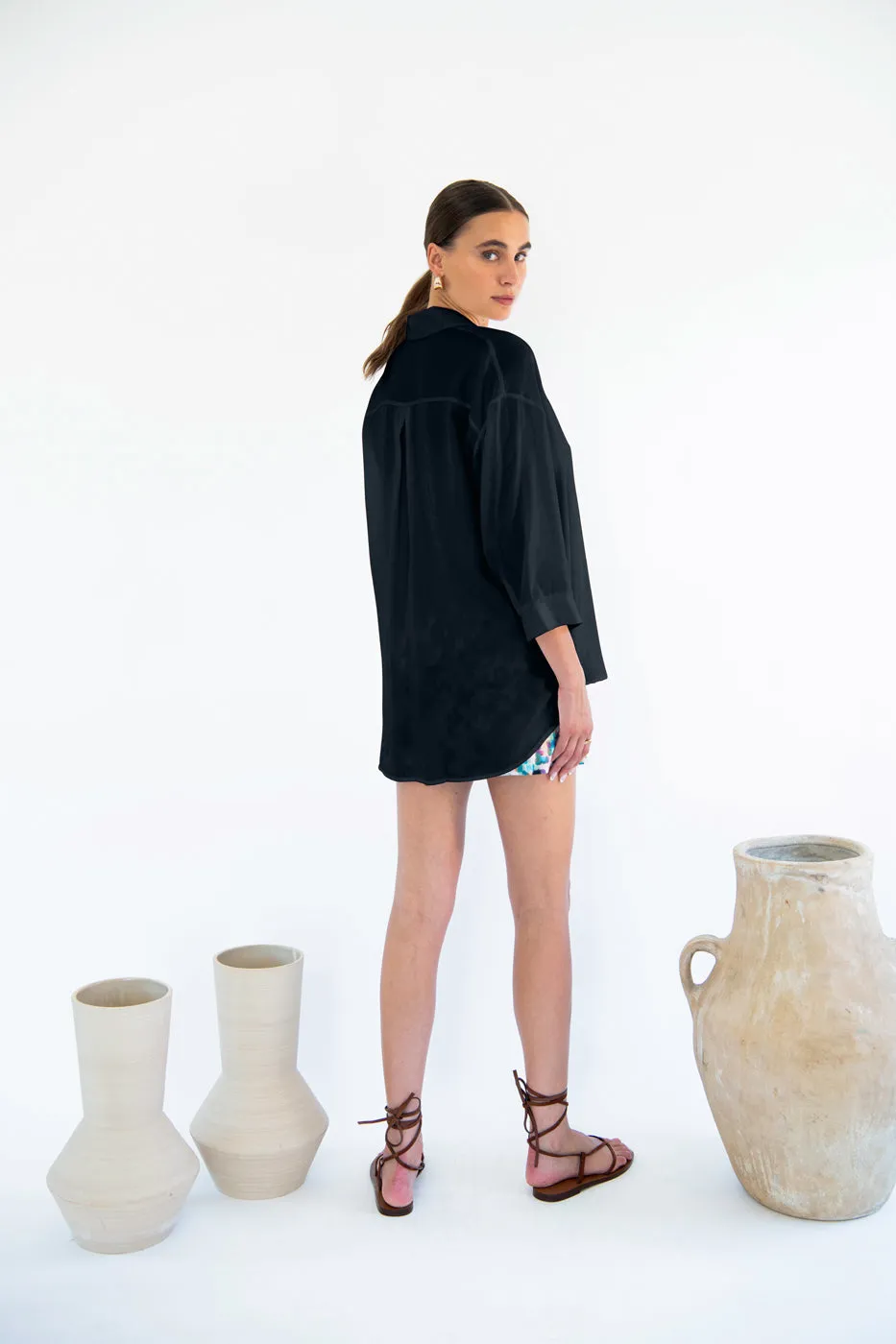Livia Boyfriend Shirt - Linen