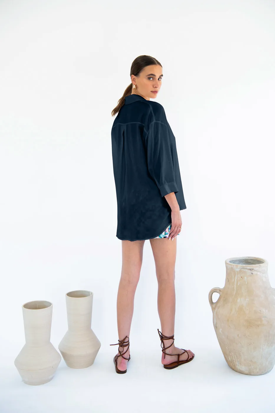 Livia Boyfriend Shirt - Linen