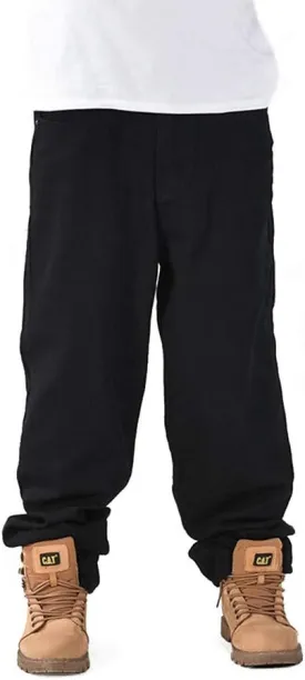 LUOBANIU Men's Black Baggy Jeans Hip Hop Loose fit 90s Vintage Cargo Denim Fashion Dance Skater Skateboard Pants