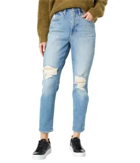 Madewell Jeans, Curvy PVJ Indigo w/ Rips in Hiro Gray