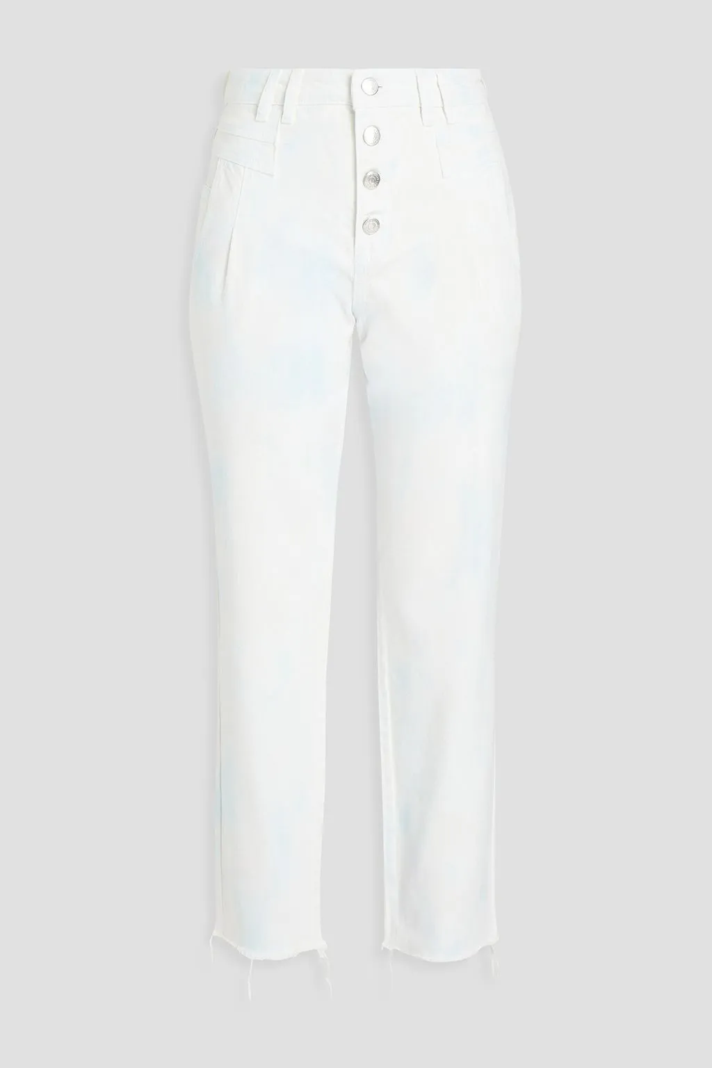 MAJE cropped boyfriend jeans, white
