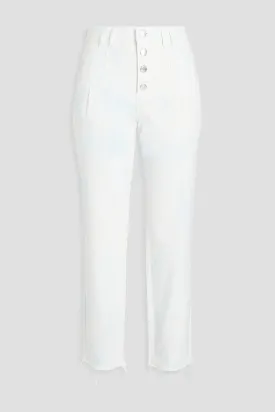 MAJE cropped boyfriend jeans, white