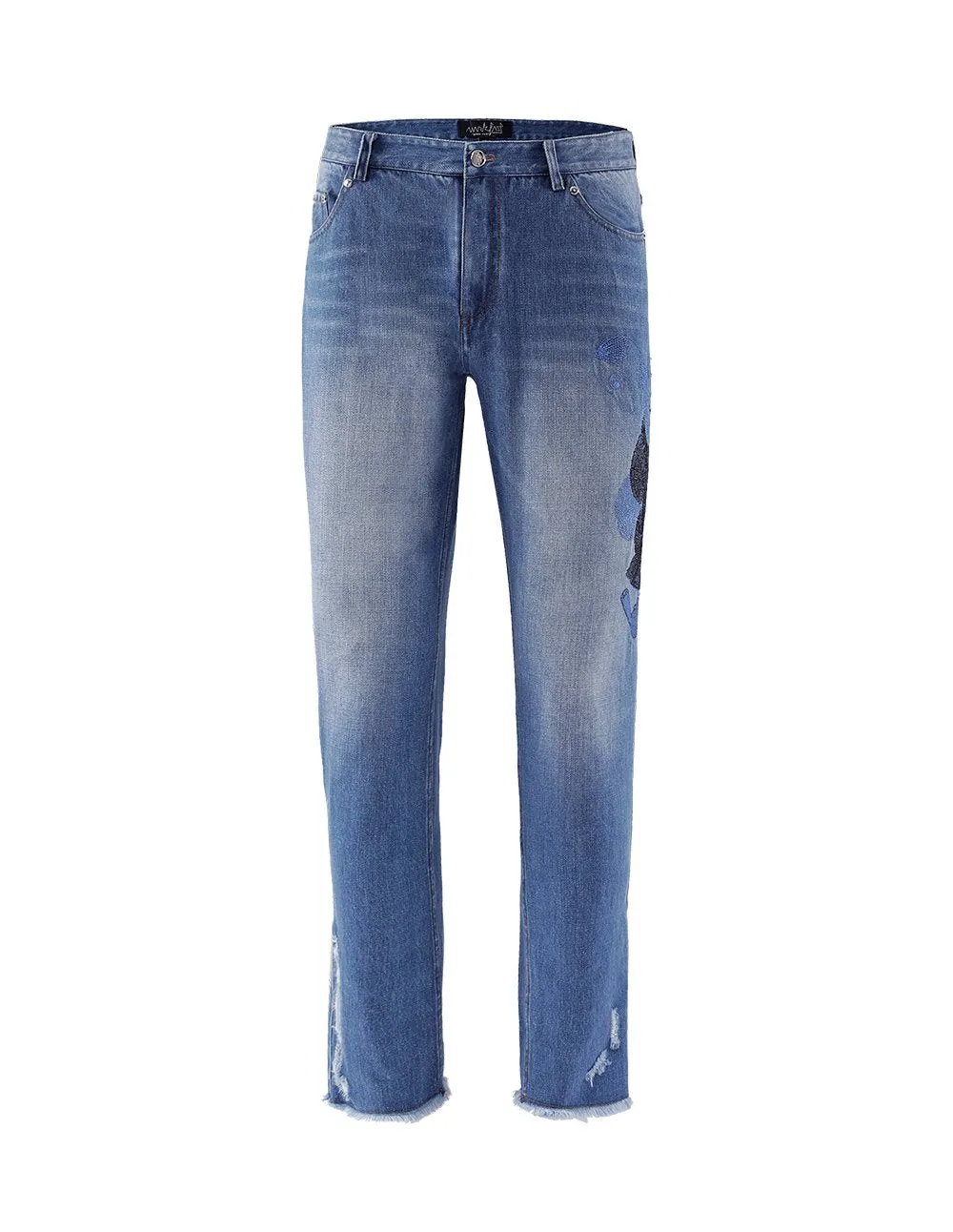 MARK FAST Men Washed Denim Regular Straight Fit Jeans