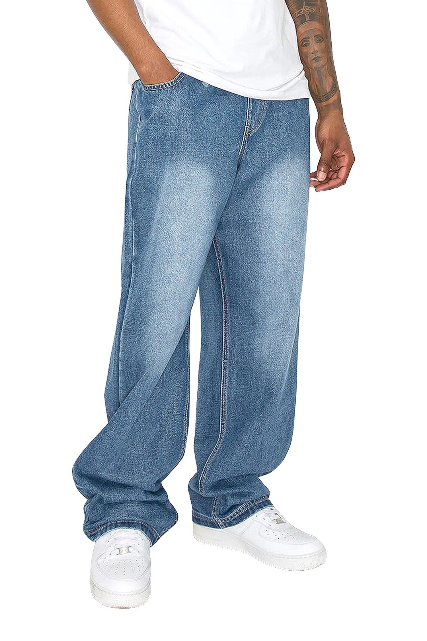 Men's Essential Baggy Denim Jogger Jeans