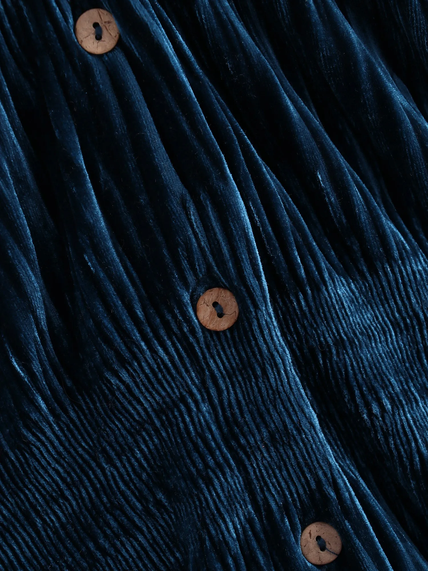 Midsize Soft Velvet Ruching Shirt