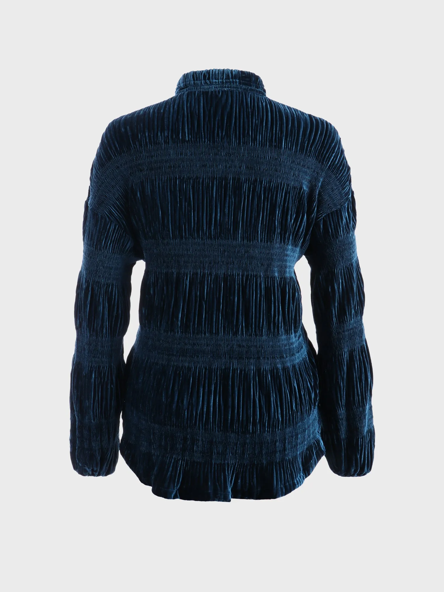 Midsize Soft Velvet Ruching Shirt