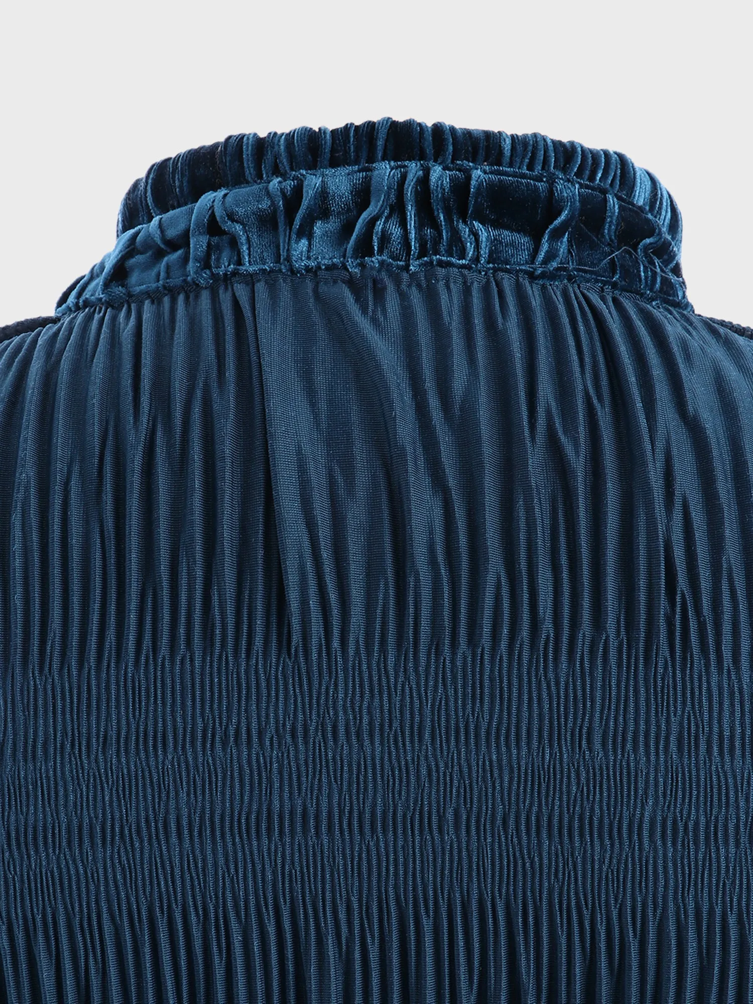 Midsize Soft Velvet Ruching Shirt