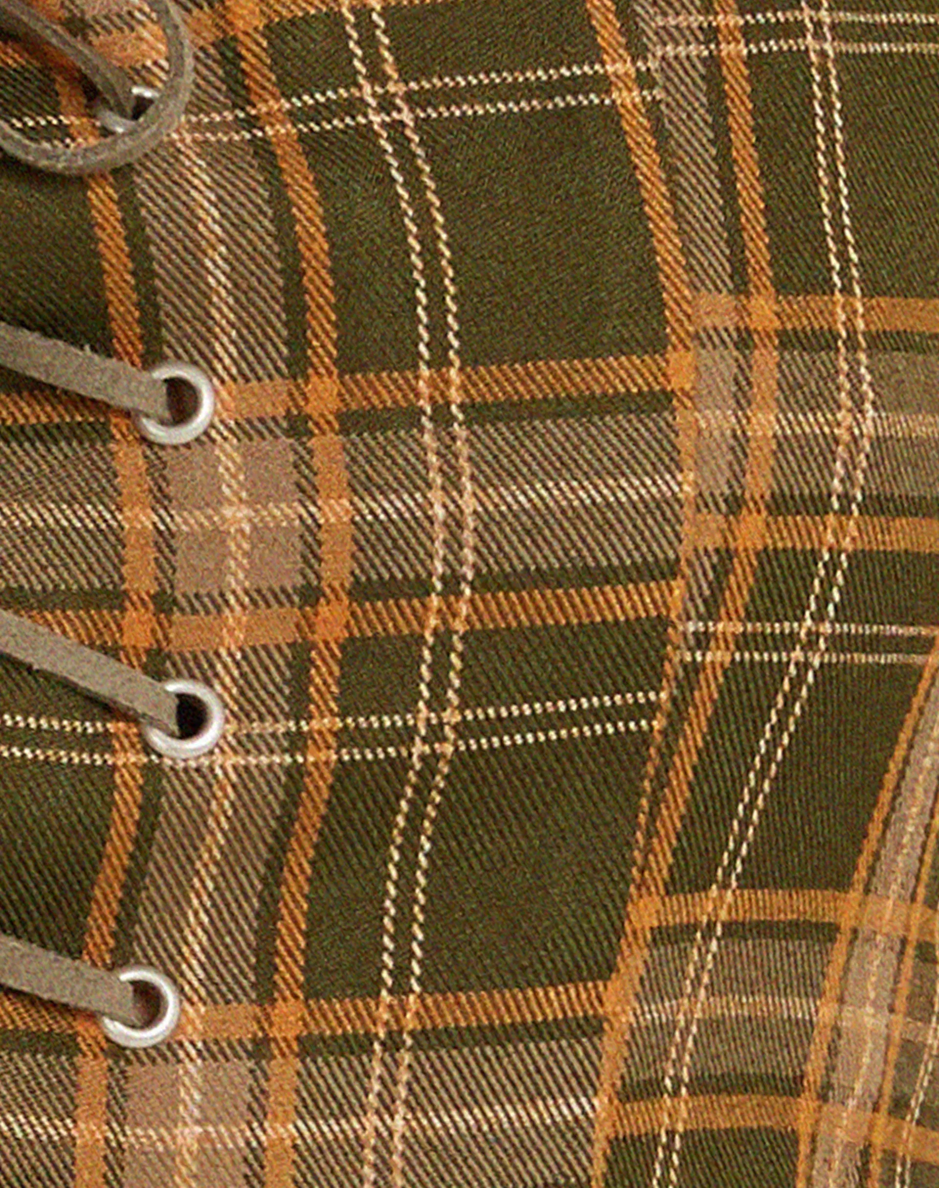 Milton Corset Top in Tartans Green Brown
