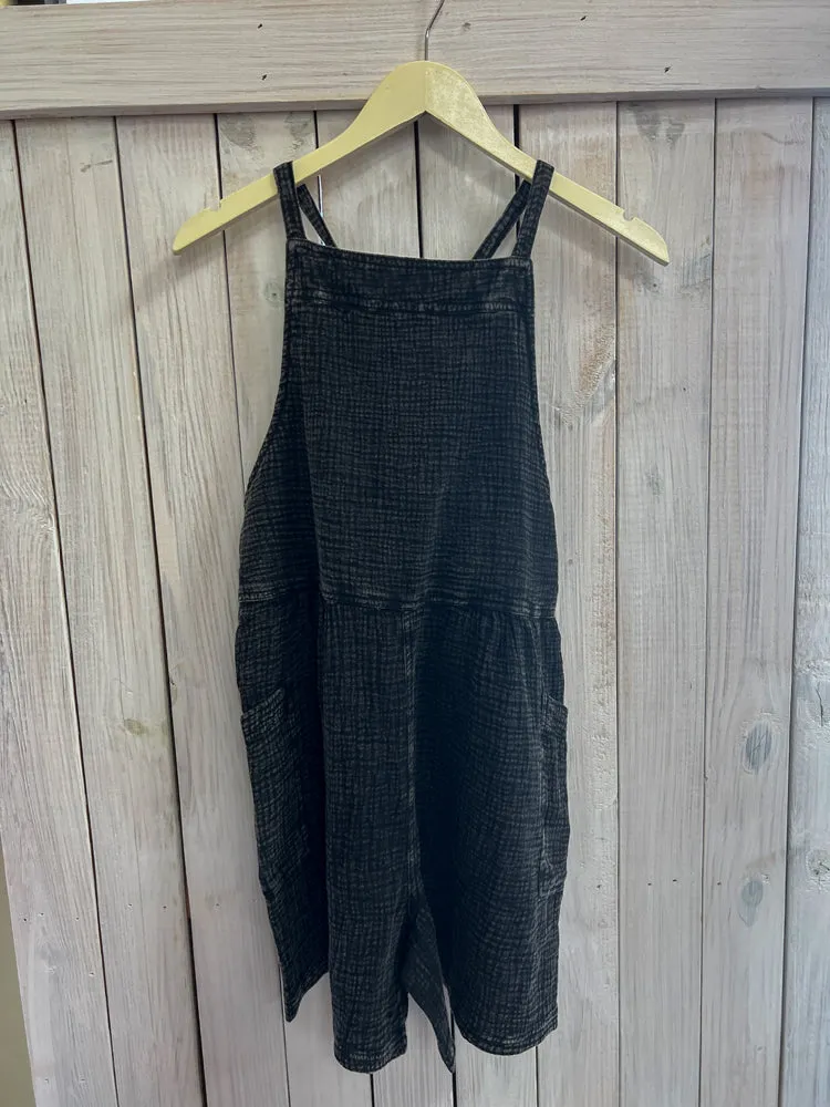 Mineral Washed Cotton Gauze Romper