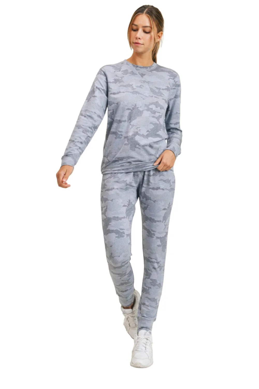 Mono B Light Camo Joggers with Drawstrings KP-A1052