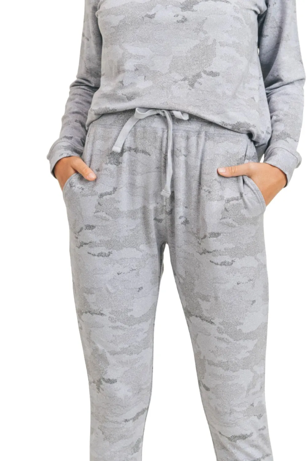 Mono B Light Camo Joggers with Drawstrings KP-A1052