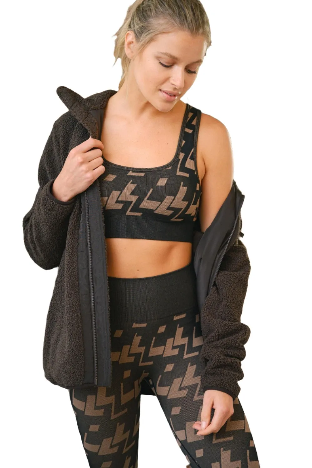 Mono B Seamless Geometric Print Leggings APH-A09101
