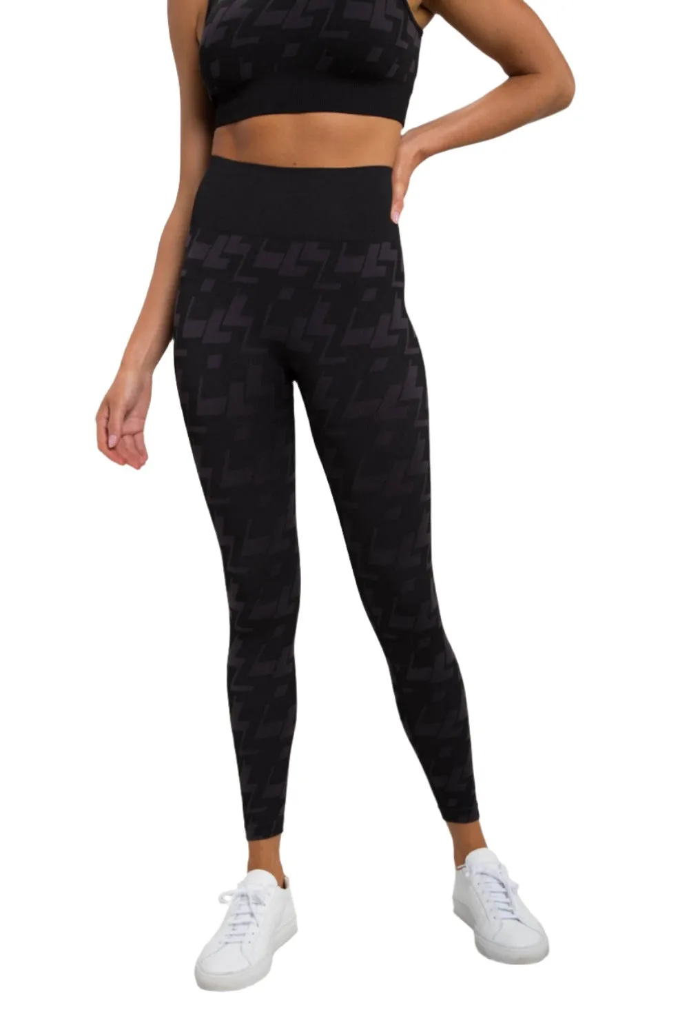 Mono B Seamless Geometric Print Leggings APH-A09101