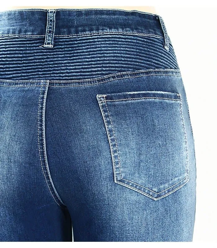 Motor Biker Style Skinny Jeans for Women - Edgy Moto & Biker Design