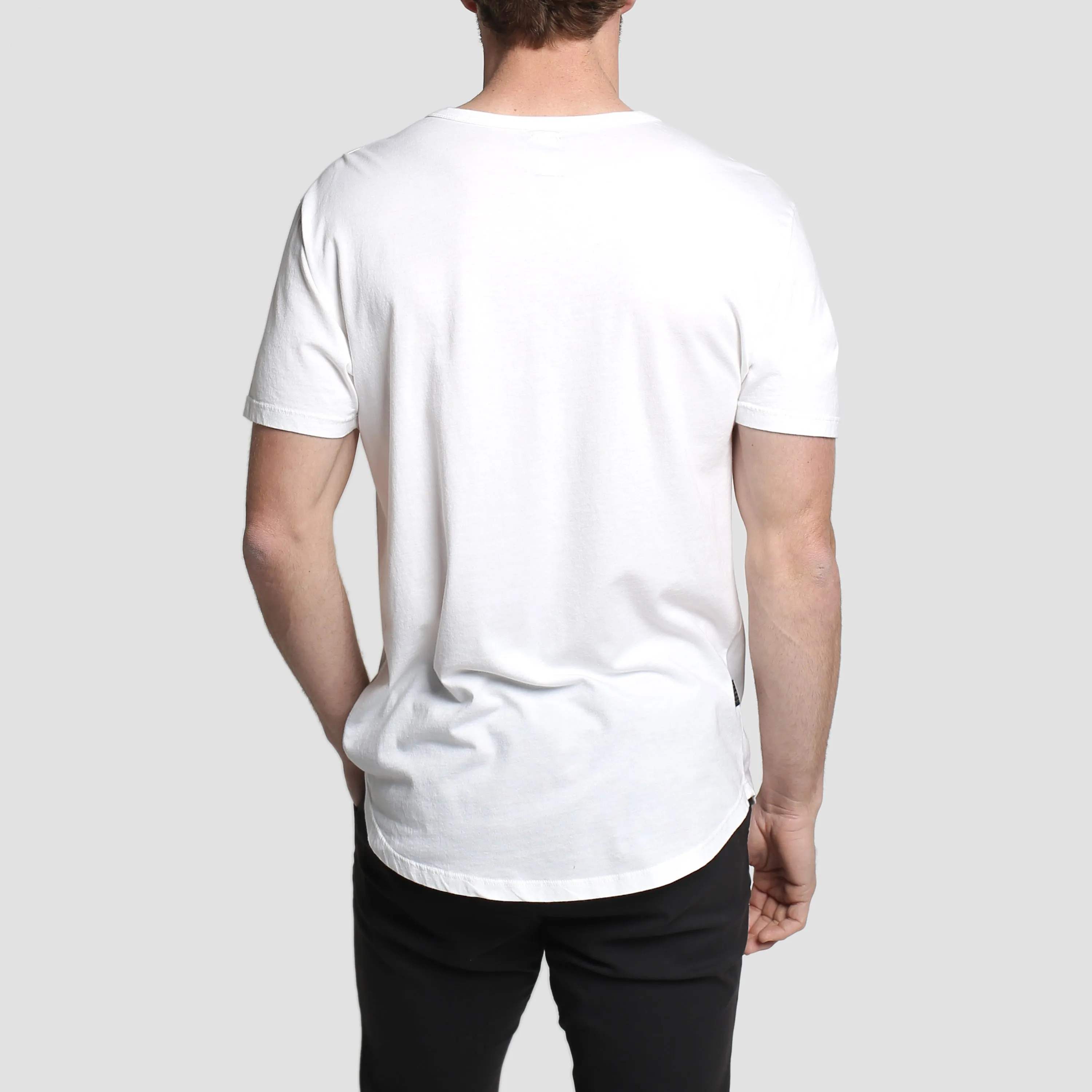 Natural Premium Scoop T-Shirt White