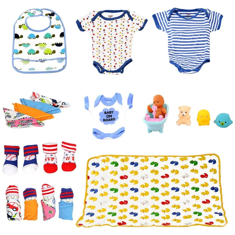 Newborn Baby Boy Picket Fence House Hamper (0-12 months)