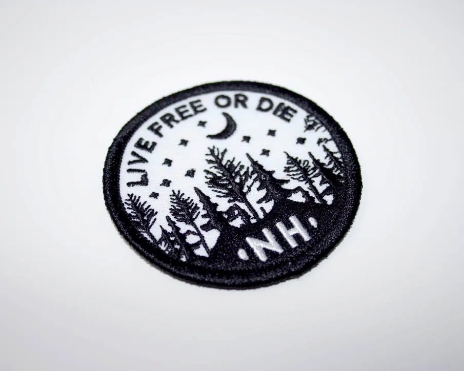 NH Crescent Moon Embroidered Patch