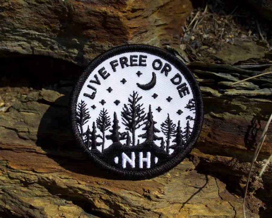 NH Crescent Moon Embroidered Patch